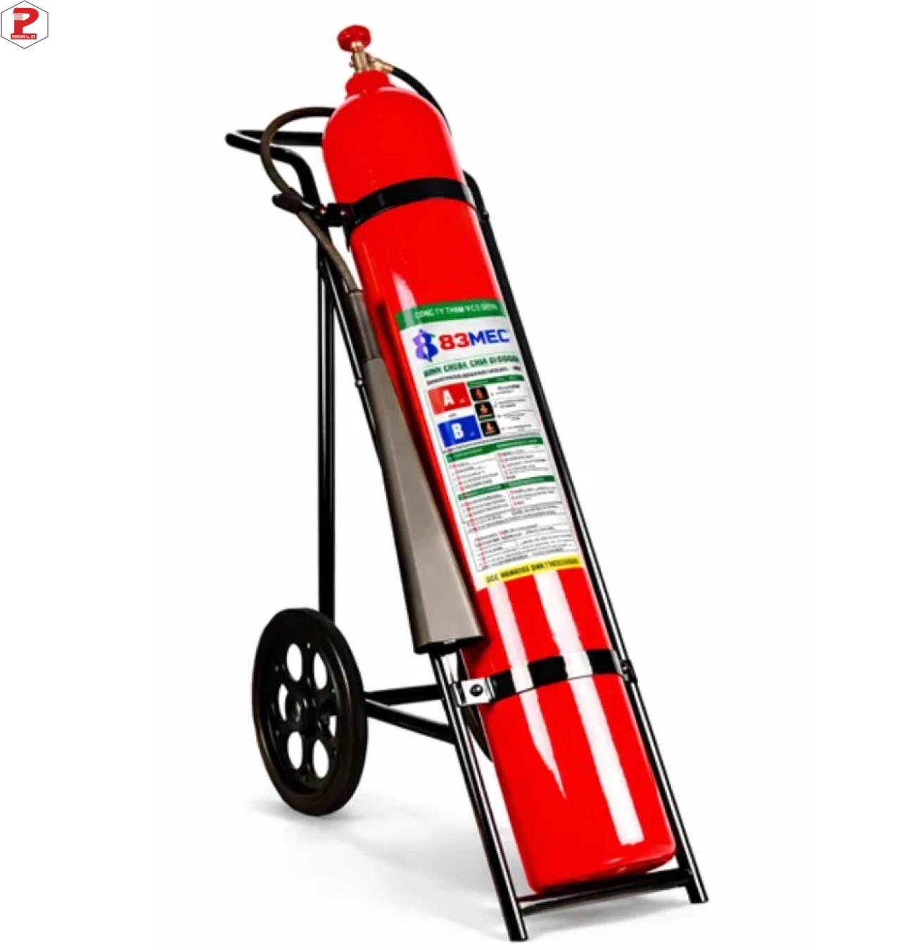 Bình chữa cháy xe đẩy khí CO2 24kg 83MEC-BQP (Tem KĐ)