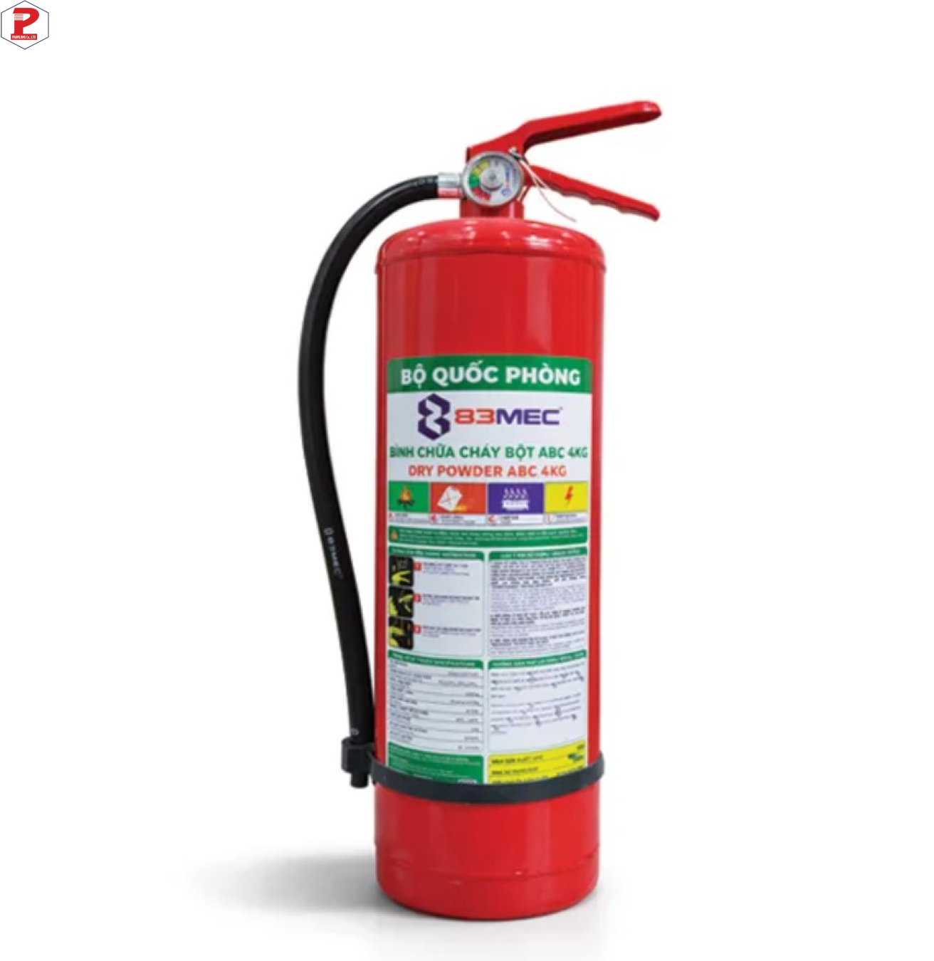 Bình chữa cháy bột ABC 4kg BQP 83MEC (Bộ Quốc Phòng)