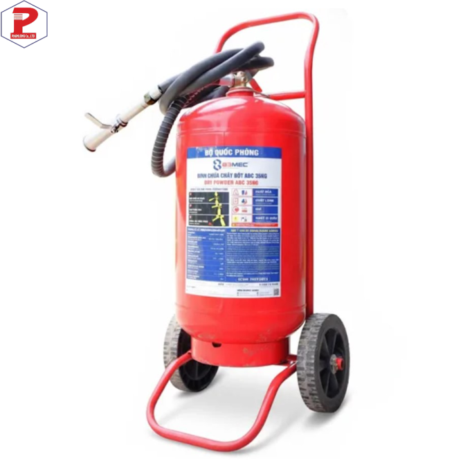 Bình chữa cháy xe đẩy bột ABC 35kg 83MEC-BQP (Tem KĐ)