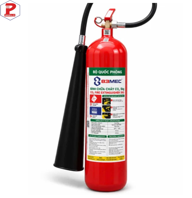 Bình chữa cháy khí CO2 5kg MT5 BQP 83MEC (Bộ Quốc Phòng)